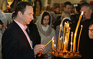 Игорь Райнин принял участие в Пасхальной литургии в храме Св. Иоанна Богослова