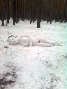 Сніговик, сніговик, на морозі жити звик